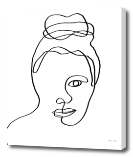 Women with braid abstract one art