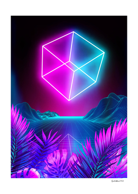 Neon landscape: Synth Cube