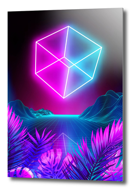 Neon landscape: Synth Cube