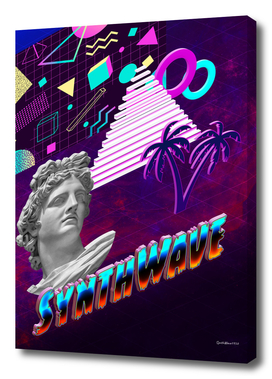 Isometric Synthwave: Apollo & pyramid