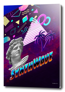 Isometric Synthwave: Apollo & pyramid