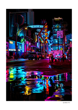 Neon night city: Las Vegas