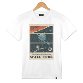 Space Tour - Vintage retro space poster