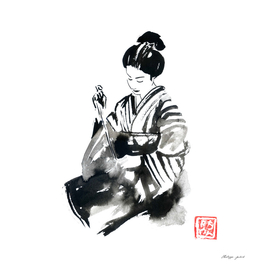 sewing geisha