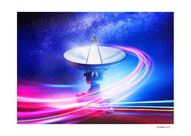 VLA Radio Telescope: Neon light