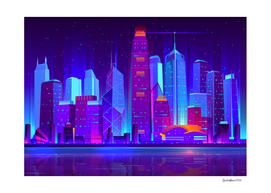 Synthwave Neon City - Hong Kong