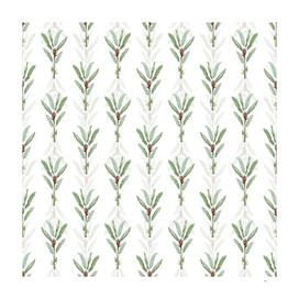 Vintage Parrot Heliconia Pattern on White