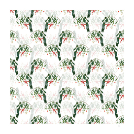 Vintage Visciola Cherries Pattern on White