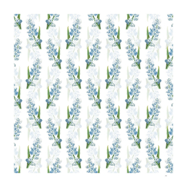 Vintage Oriental Hyacinth Pattern on White