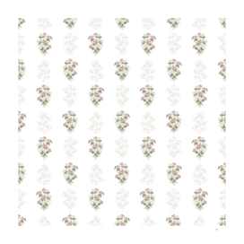 Thick Flowered Slender Tube Pattern on White