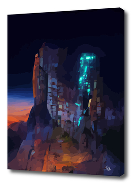 Glowing Cliff