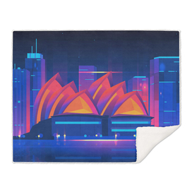 Synthwave Neon City - Sydney (Australia)