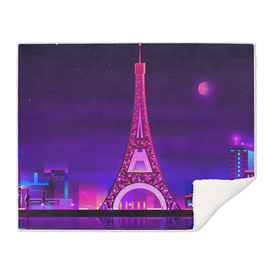 Synthwave Neon City: Paris