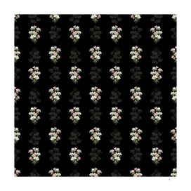 Thick Flowered Slender Tube Pattern on Black