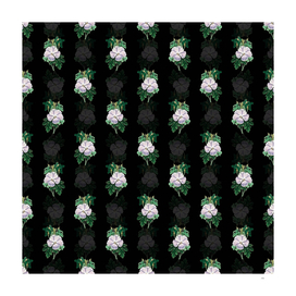 Vintage Wray's Hibiscus Flower Pattern on Black