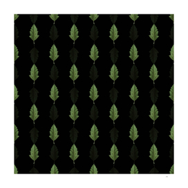Vintage Crabapple Botanical Pattern on Black