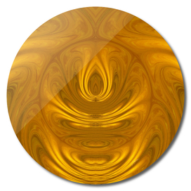 Golden Magma Flame - yellow gold large abstract wall art