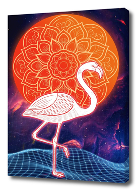 Glowing flamingo
