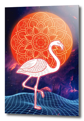 Glowing flamingo