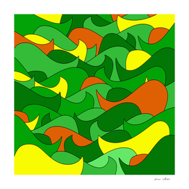 Abstract pattern - orange, yellow green.
