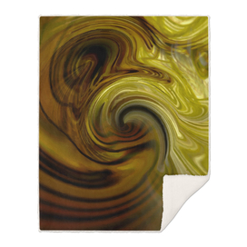 Caramel Swiss - brown gold yellow spiral wall art