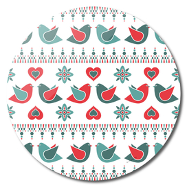 Birds and Hearts Pattern