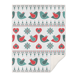 Birds and Hearts Pattern