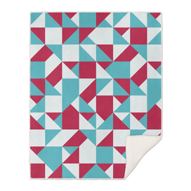 Turquoise and Raspberry Geo Pattern