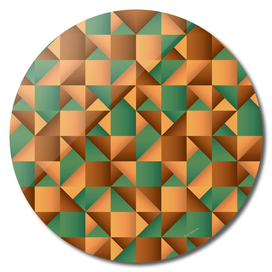 Copper and Green Geometric Pattern