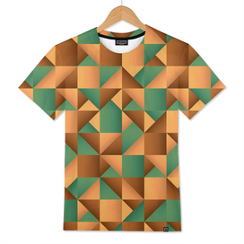 Copper and Green Geometric Pattern