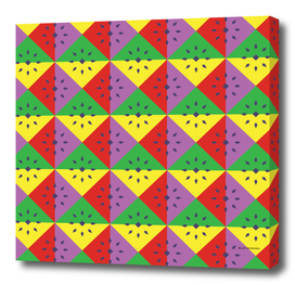 Funky Squares Red Purple Yellow Green