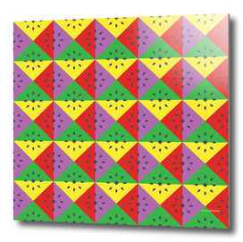 Funky Squares Red Purple Yellow Green