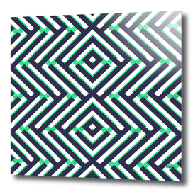 Abstract Geometric Green and Blue