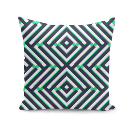 Abstract Geometric Green and Blue