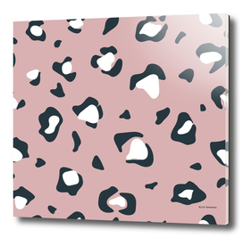 Pink, White and Navy Abstract Pattern