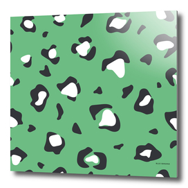 Green and White Abstract Pattern