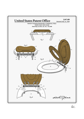 Toilet Seat and Cover Patent