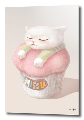 Cute Kitten Cupcake