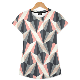 Abstract Pattern - Coral & Grey