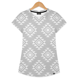 Aztec Pattern - Grey and White