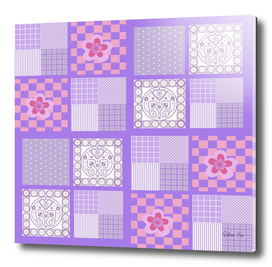 Pink and Purple Patchwork Design