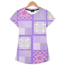 Pink and Purple Patchwork Design