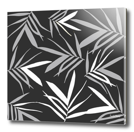 Leaves pattern, leaves, leaf, nature, pattern, black, grey