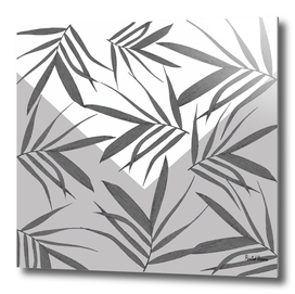 Leaves pattern, leaves, leaf, nature, pattern, grey, white