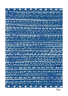 Classic Blue Tribal Pattern