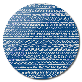 Classic Blue Tribal Pattern