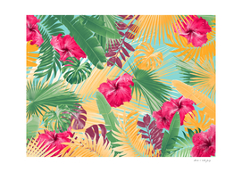 Summer Hibiscus Flower Jungle #1 #tropical #decor #art