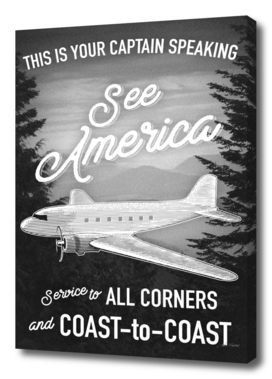 See America Flight Travel Poster