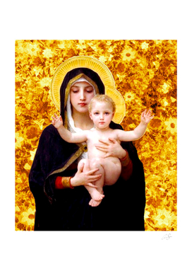 Madonna and Child, after Bouguereau |  Vintage | Golden