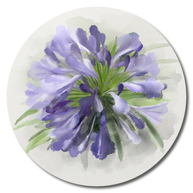 Blue Flower,  Watercolor